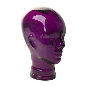 Glass Display Heads - Purple