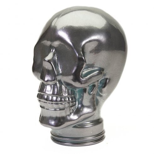 Glass skull: Silver