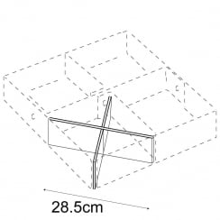 Merchandise spinner tray dividers: pair   (retail equipment extras)