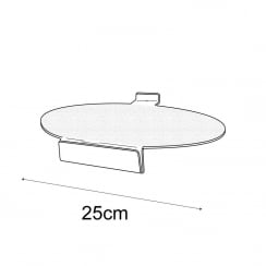 Oval shelf +sign holder-slatwall   (shelves for slatwall)