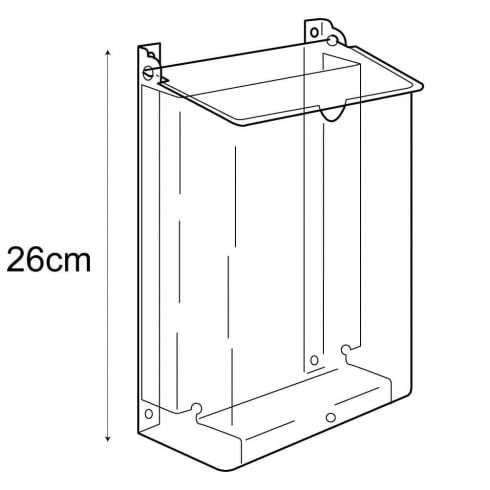Protected A4 leaflet holder wall fixing