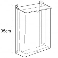 Protected A5 leaflet holder wall fixing