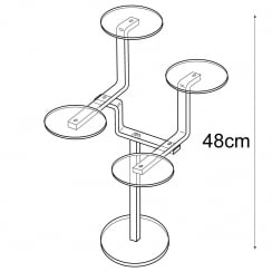Shelf stand 4 round shelf (decorative shelves)