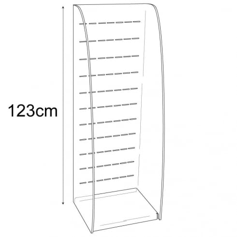 Slotted floor standing merchandiser