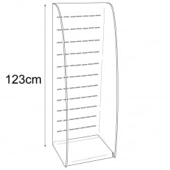 Slotted floor standing merchandiser