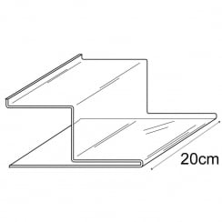 Stepped shelf-slatwall   (slatwall acrylic shelf)