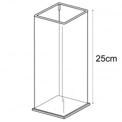 Tall square tub   (acrylic tubs & containers)
