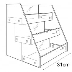 Tiered tray   (tiered acrylic tray)